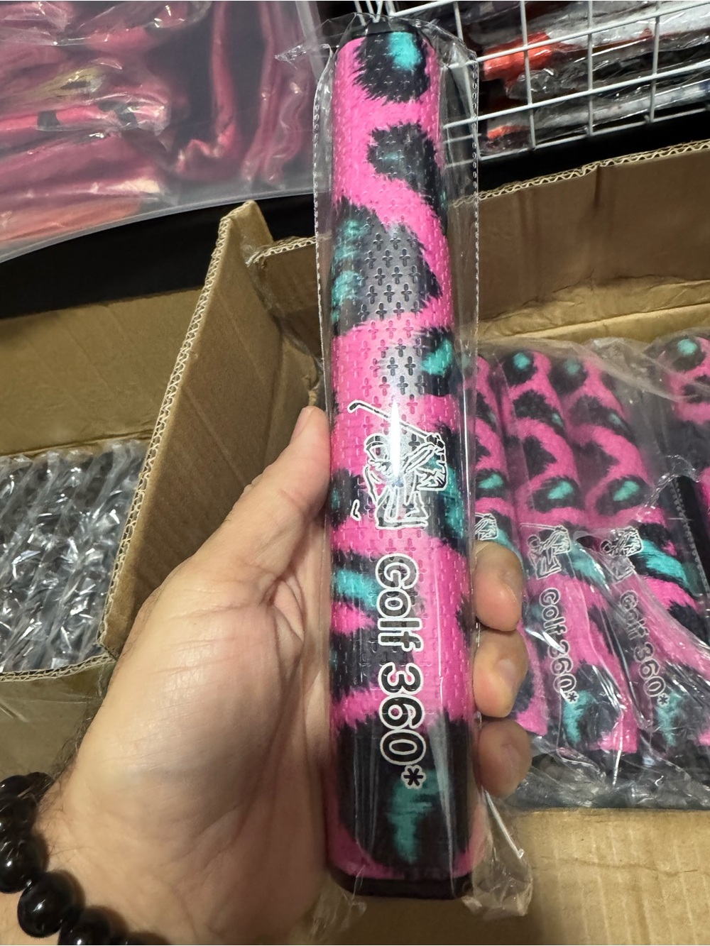 Golf 360* Pink & Teal Animal Print Putter Grip